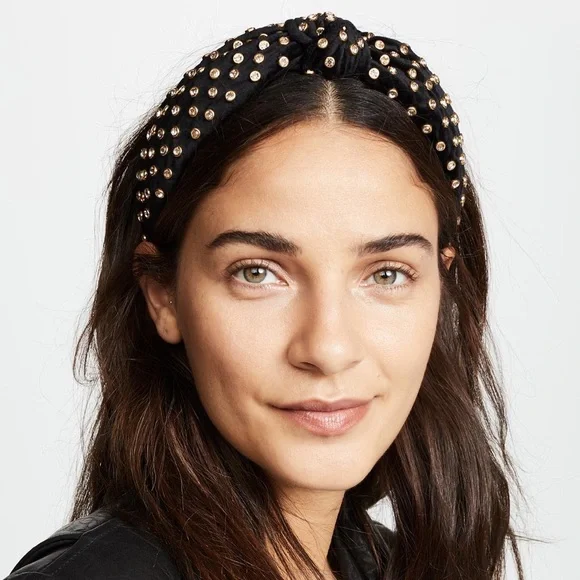 NWT Lele Sadoughi Black Crystal Headband Lele Sadoughi NWT Crystal Snowflake Knotted | Mercari main image 4